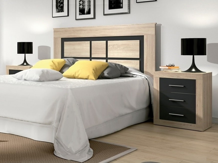 Comprar Pack Dormitorio 135x190 Barcelona - Cabecero + 2 mesitas + colchón  + base