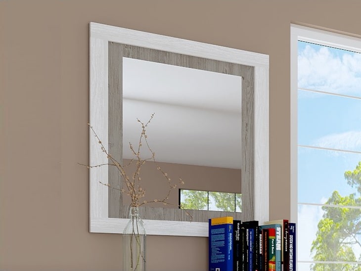 Espejo con marco bicolor 75 x 90 cm - Lara