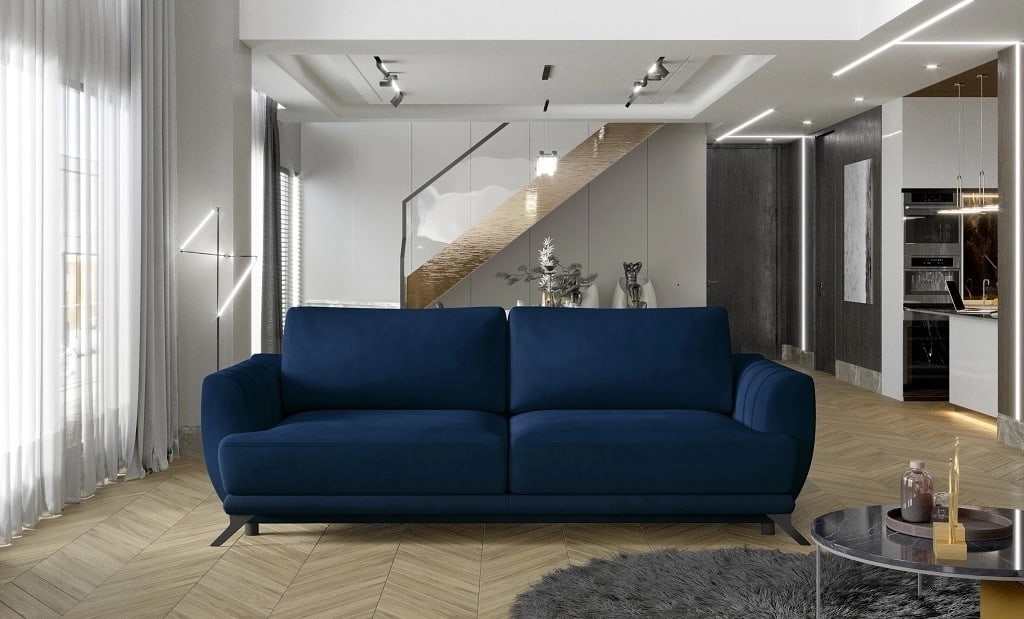 Sofa 3 plazas extensible con sillon y puf - Megis