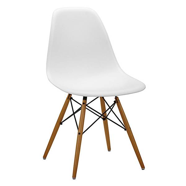 Cadeira ergonômica com pernas de madeira e suportes de metal – Dinamarca 